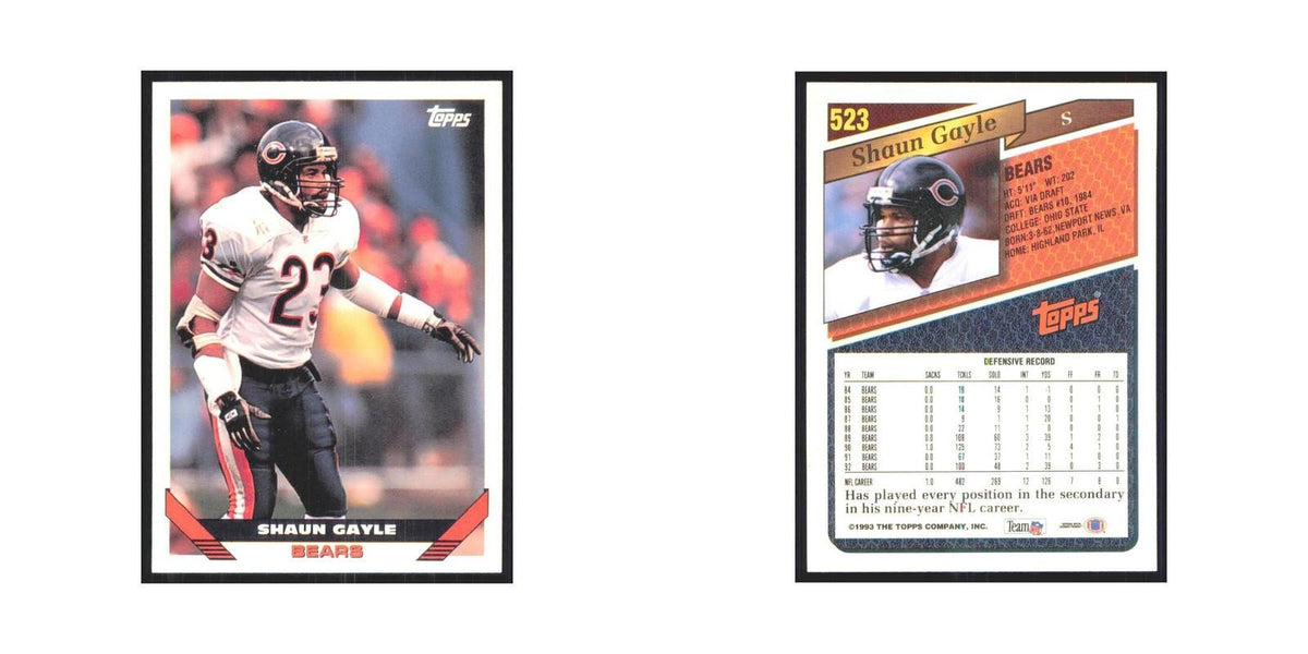 1993 Topps Shaun Gayle Bears #523