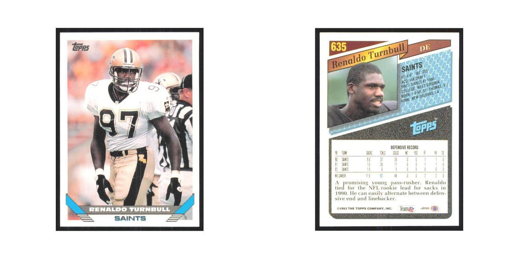 1993 Topps Renaldo Turnbull Saints #635