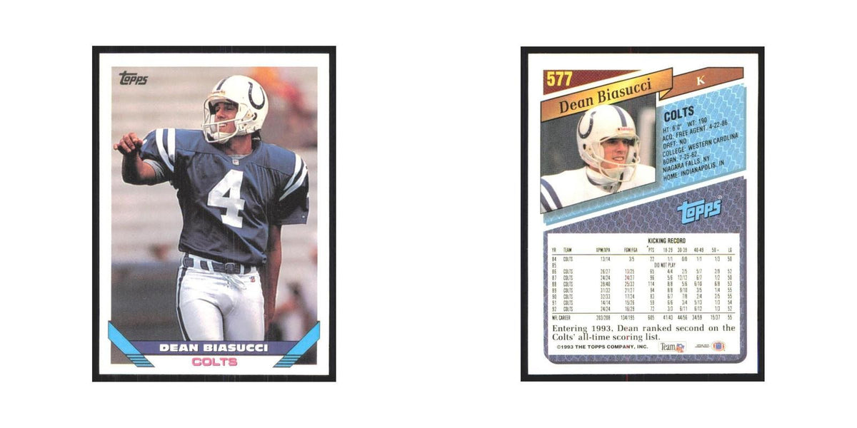 1993 Topps Dean Biasucci Colts #577