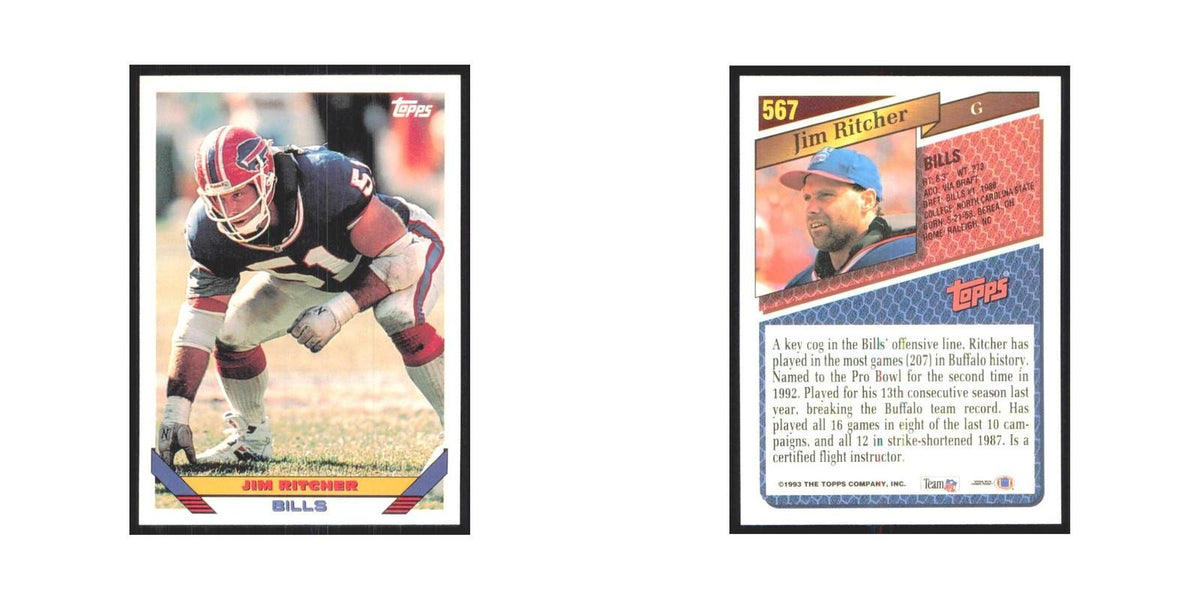 1993 Topps Jim Ritcher Bills #567