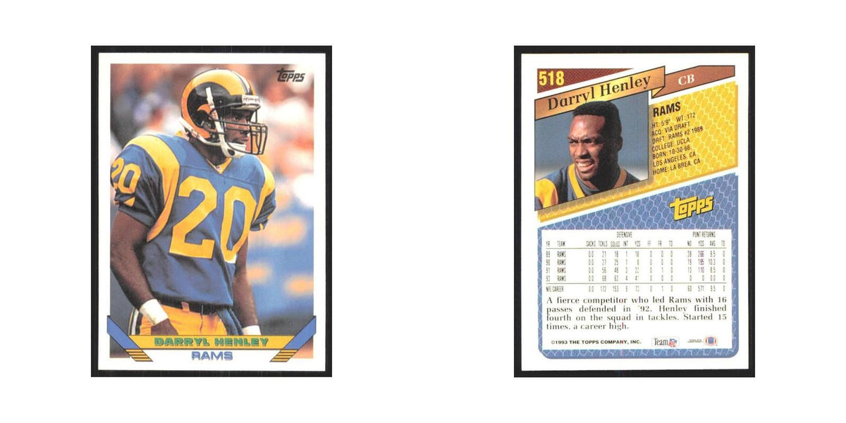 1993 Topps Darryl Henley Rams #518