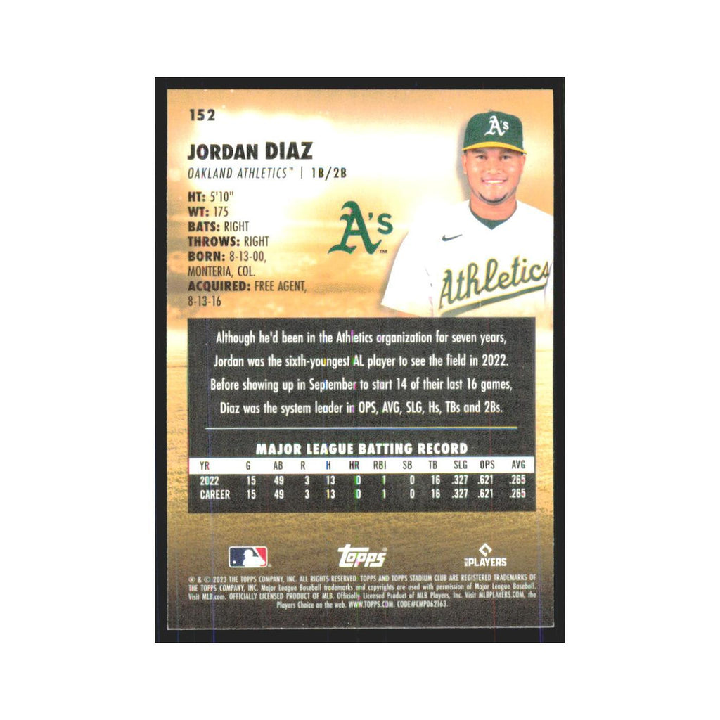 2023 Stadium Club Jordan Diaz Athletics #152