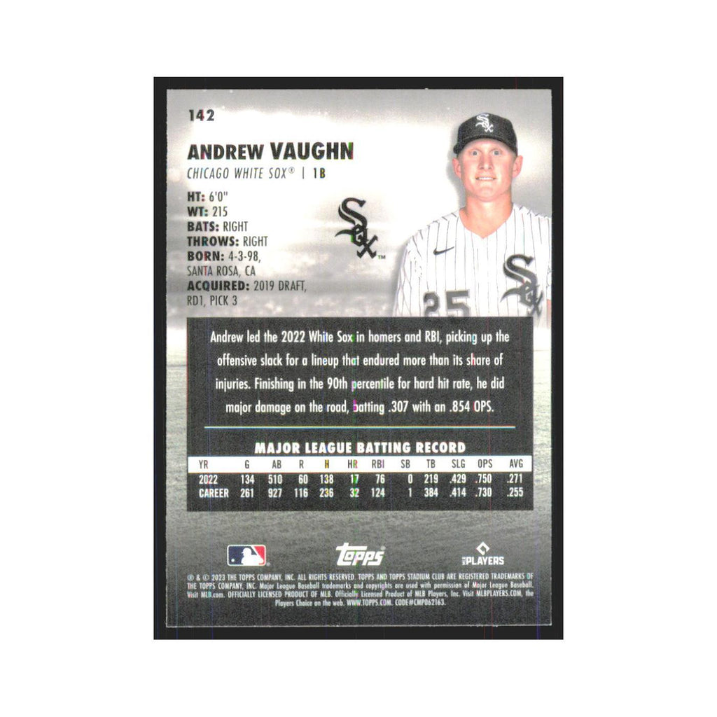 2023 Stadium Club Andrew Vaughn White Sox #142