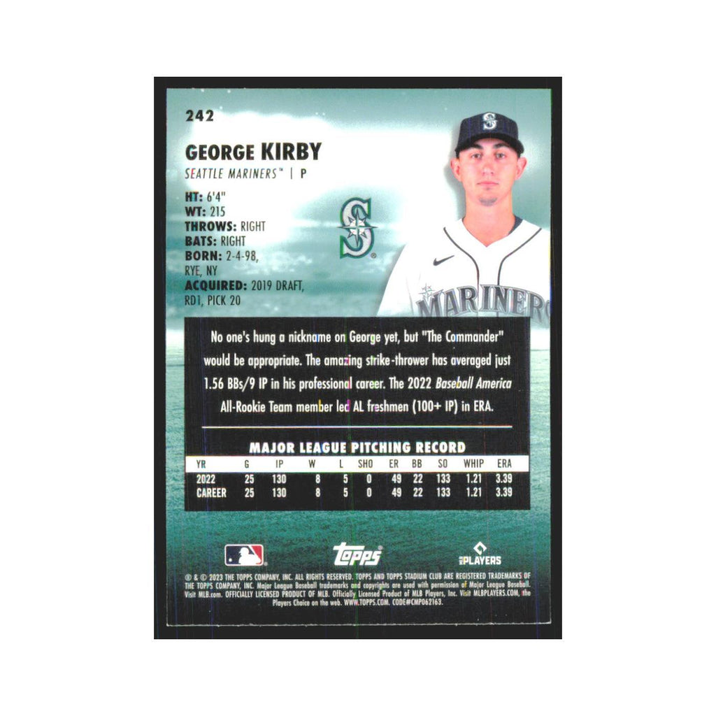 2023 Stadium Club George Kirby Mariners #242