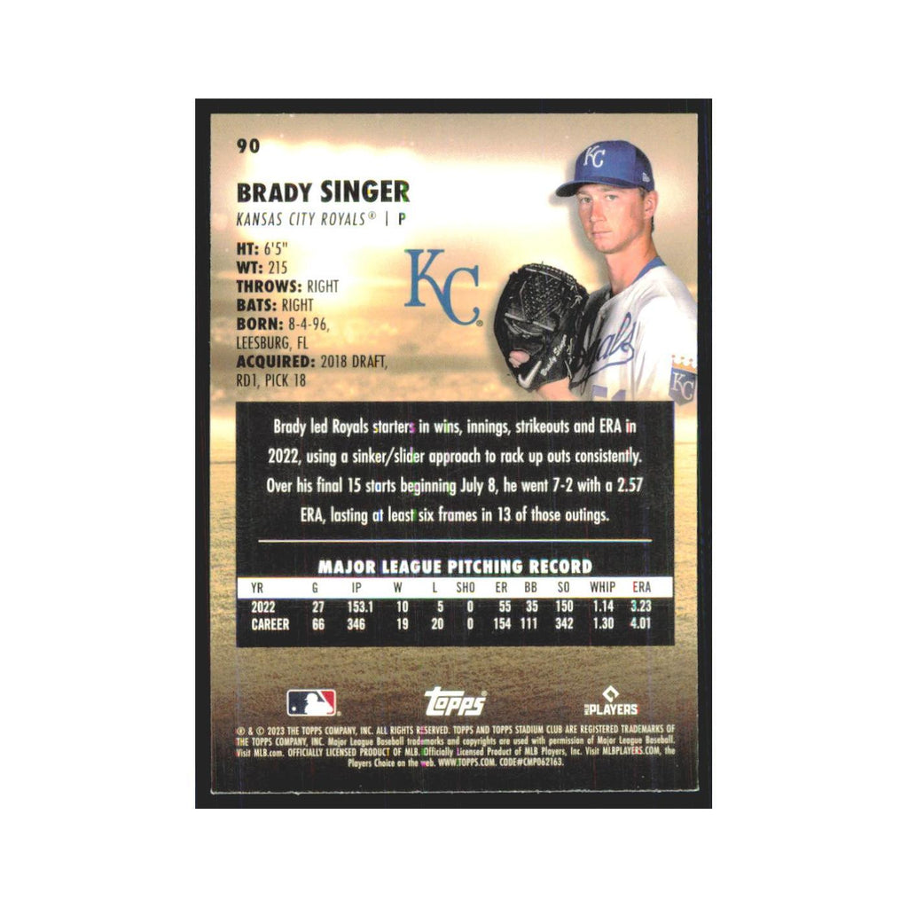 2023 Stadium Club Brady Singer Royals #90
