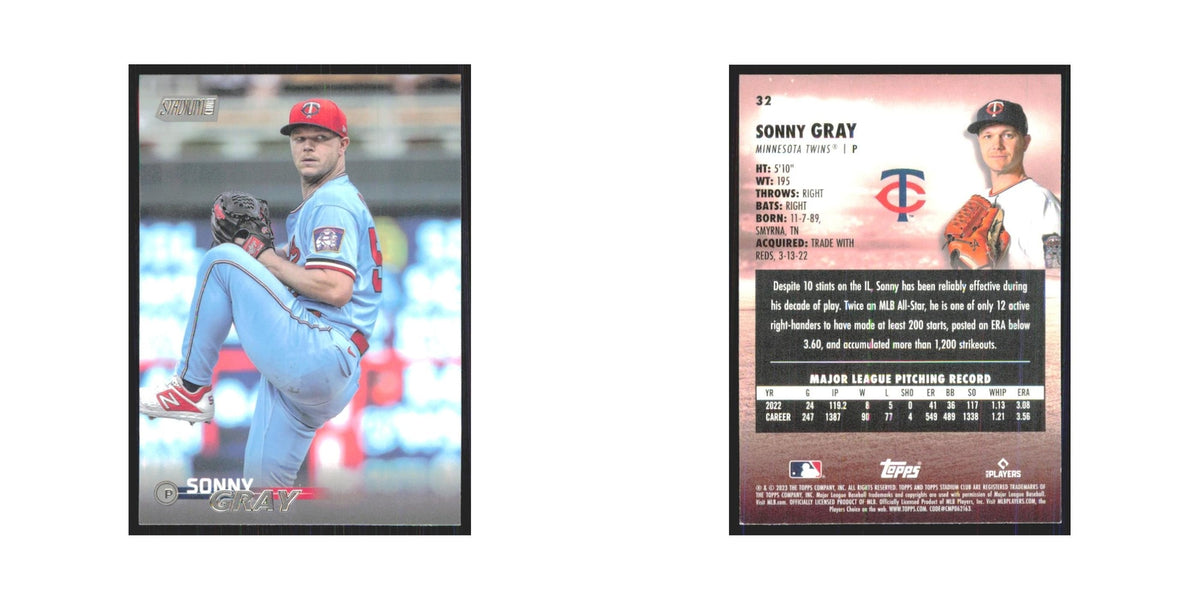 2023 Stadium Club Sonny Gray Twins #32