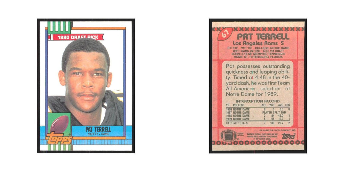 1990 Topps Pat Terrell RC Rams #67
