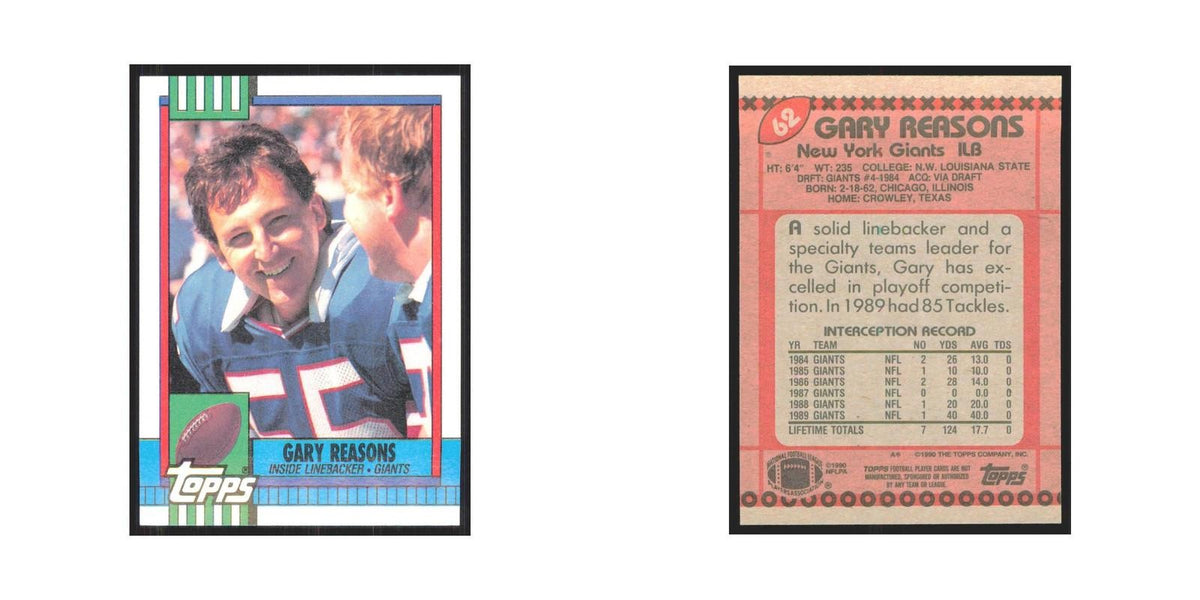 1990 Topps Gary Reasons Giants #62