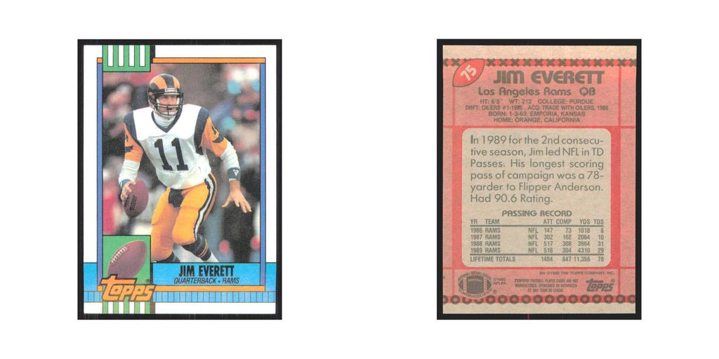 1990 Topps Jim Everett Rams #75