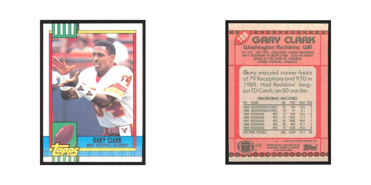 1990 Topps Gary Clark Redskins #128