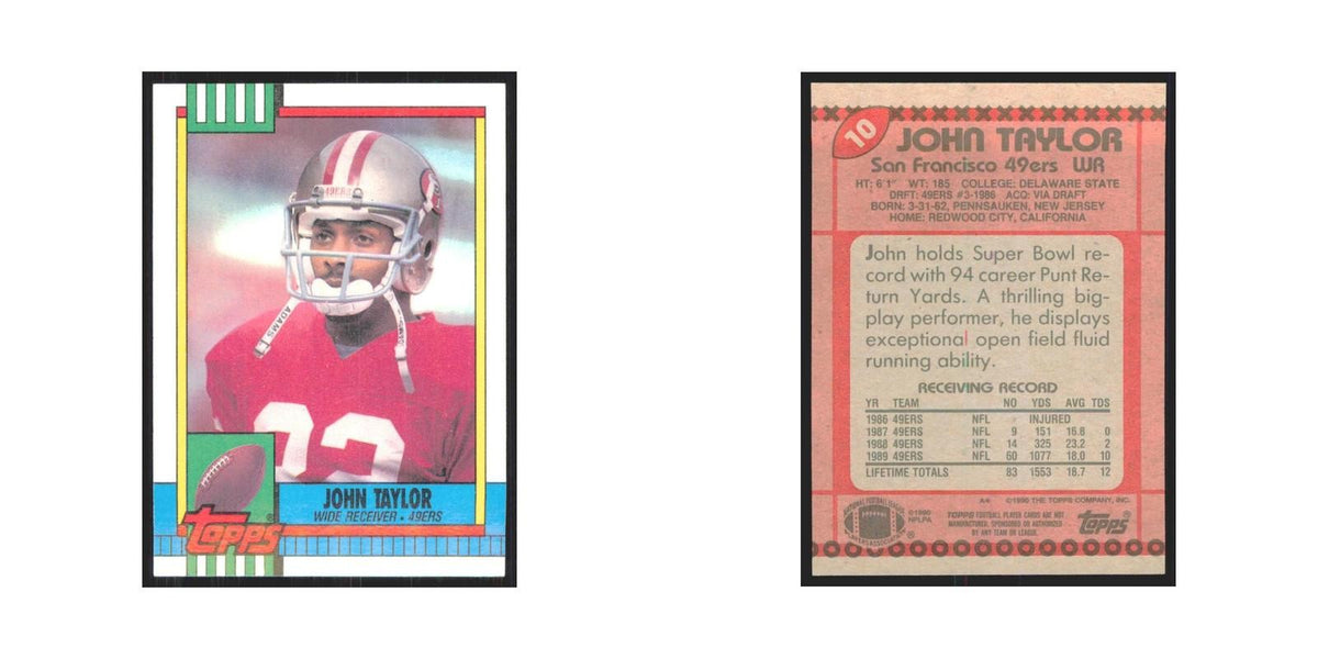 1990 Topps John Taylor 49ers #10