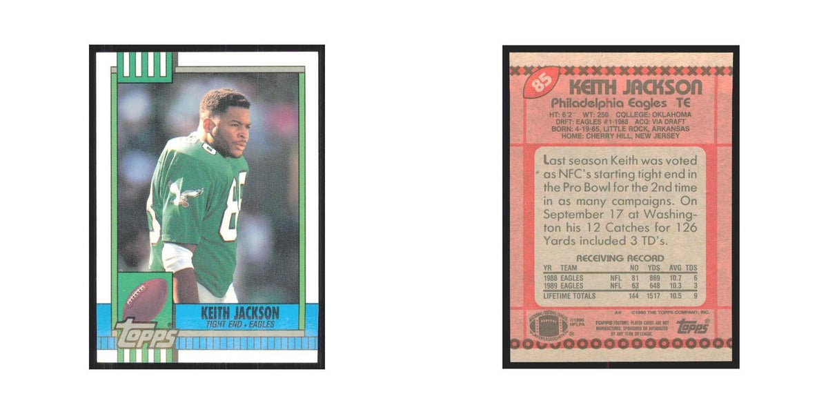 1990 Topps Keith Jackson Eagles #85