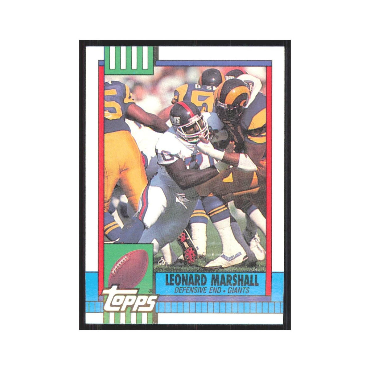 1990 Topps Leonard Marshall Giants #55