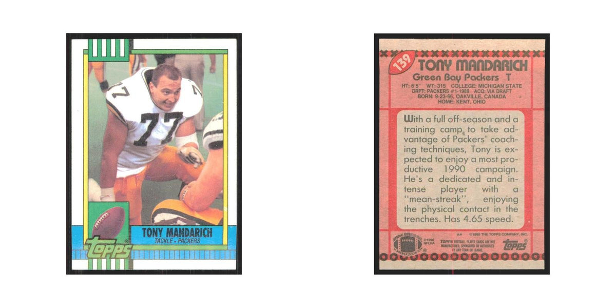 1990 Topps Tony Mandarich Packers #139
