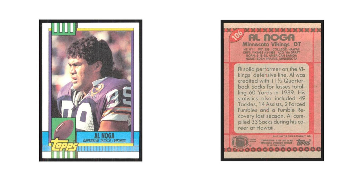 1990 Topps Al Noga Vikings #106
