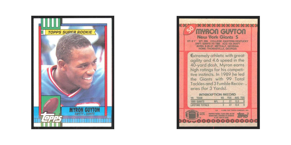 1990 Topps Myron Guyton Giants #50