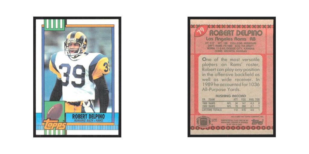 1990 Topps Robert Delpino Rams #79
