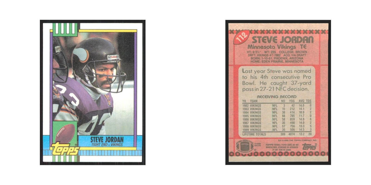 1990 Topps Steve Jordan Vikings #112