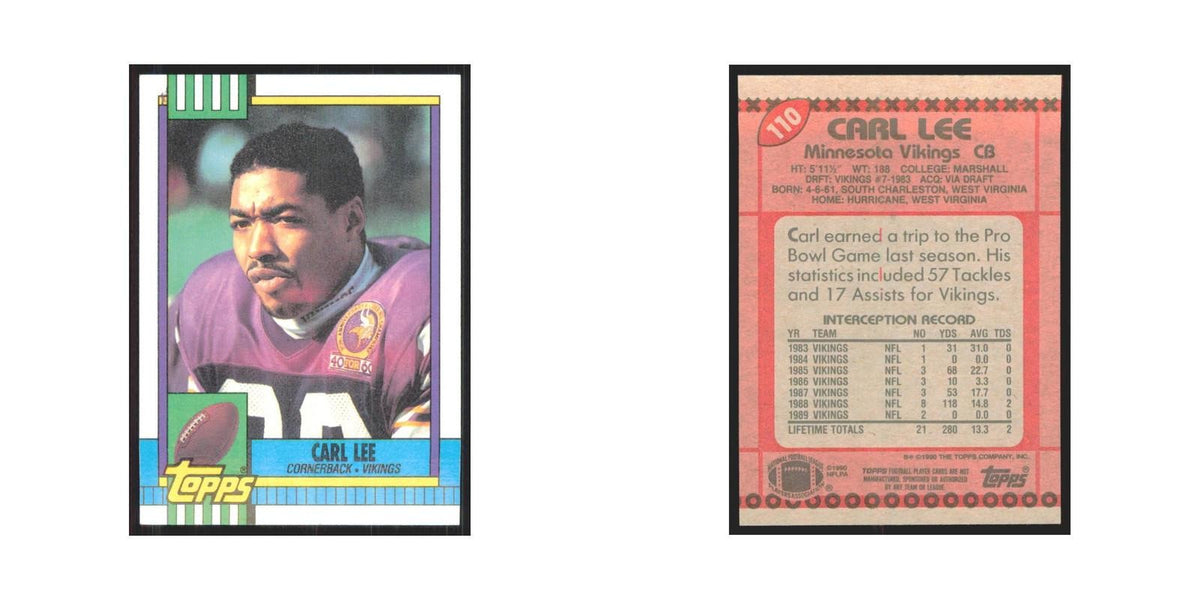 1990 Topps Carl Lee Vikings #110