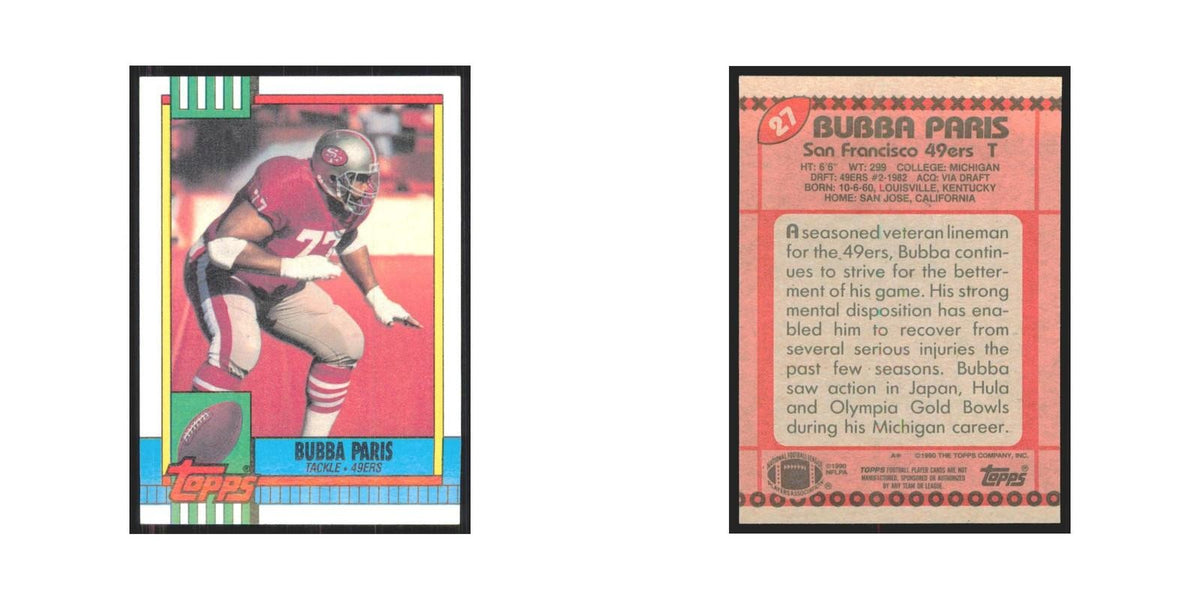 1990 Topps Bubba Paris 49ers #27