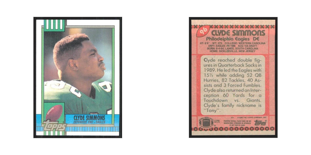 1990 Topps Clyde Simmons Eagles #96