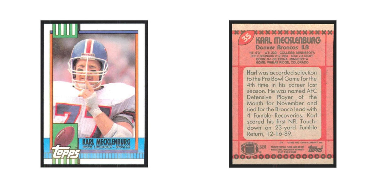 1990 Topps Karl Mecklenburg Broncos #35