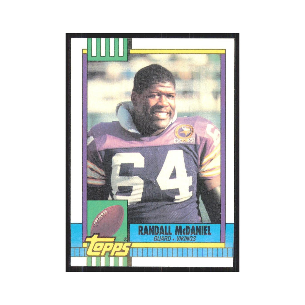 1990 Topps Randall McDaniel Vikings #104