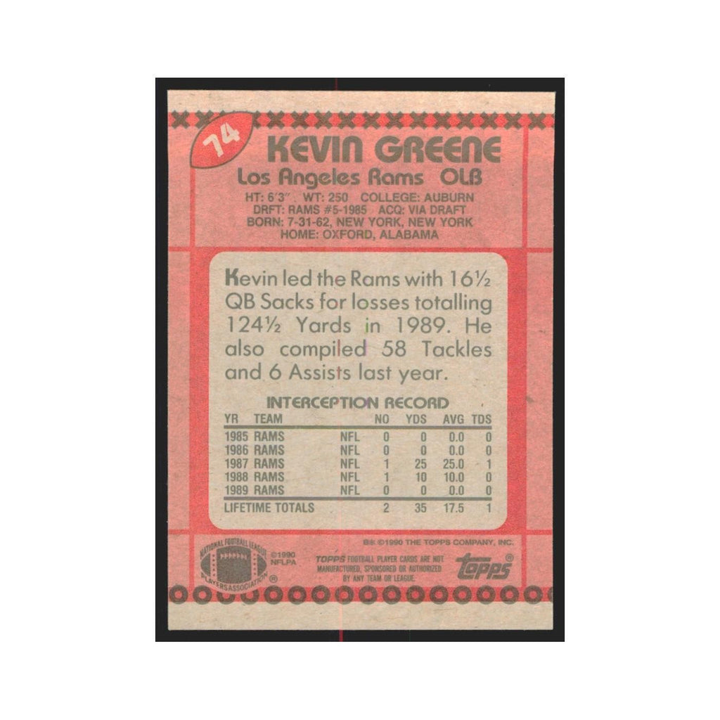 1990 Topps Kevin Greene Rams #74