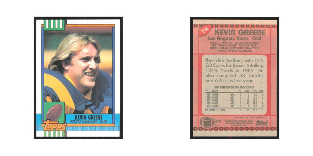 1990 Topps Kevin Greene Rams #74