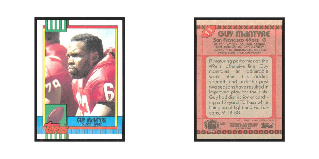 1990 Topps Guy McIntyre 49ers #11