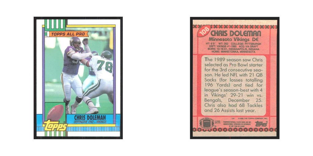 1990 Topps Chris Doleman Vikings #108