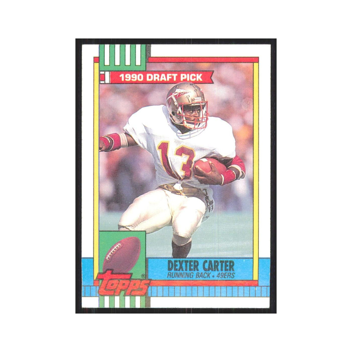 1990 Topps Dexter Carter RC 49ers #6