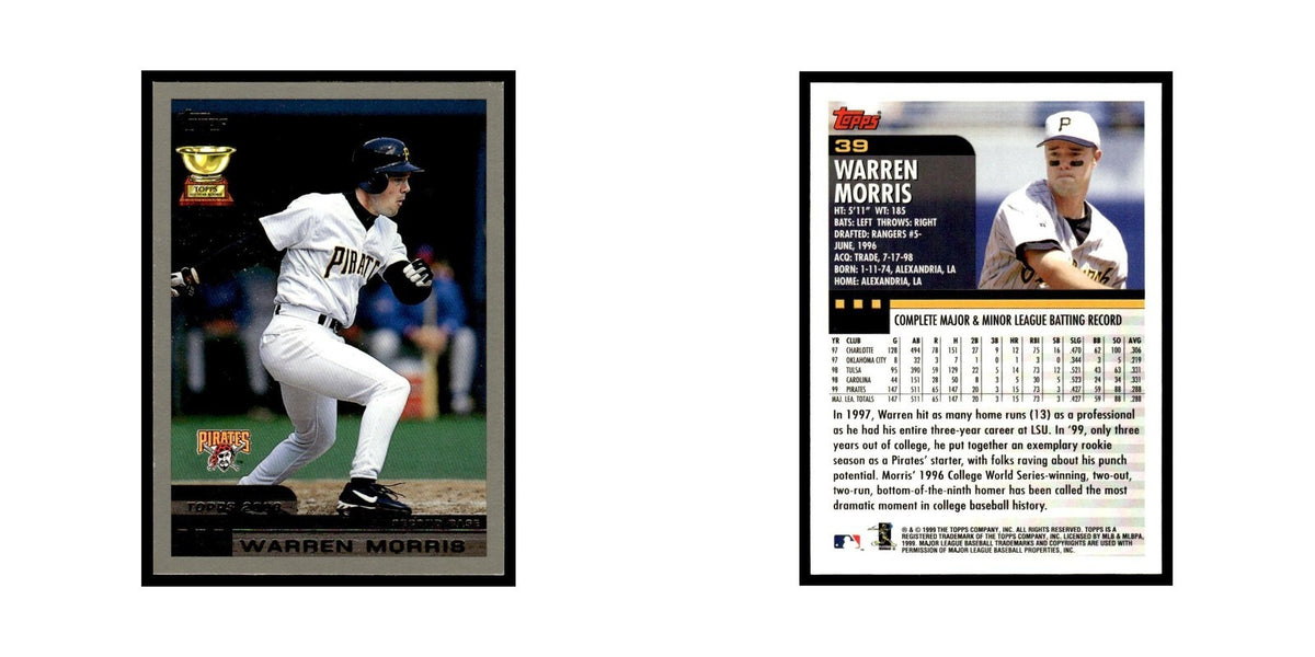 Warren Morris 2000 Topps #39 Pittsburgh Pirates Baseball Card NM