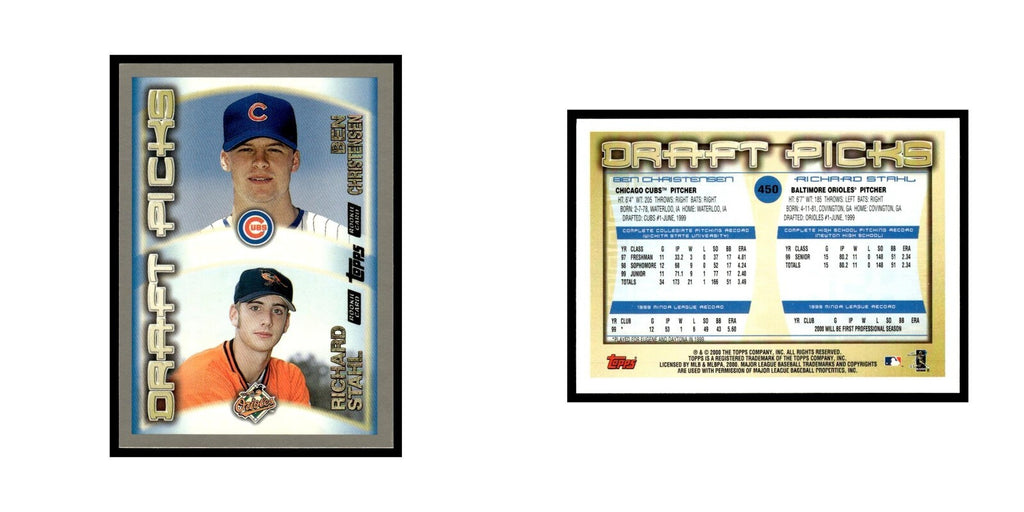 Ben Christensen Richard Stahl Rookie 2000 Topps #450 Baseball Card NM