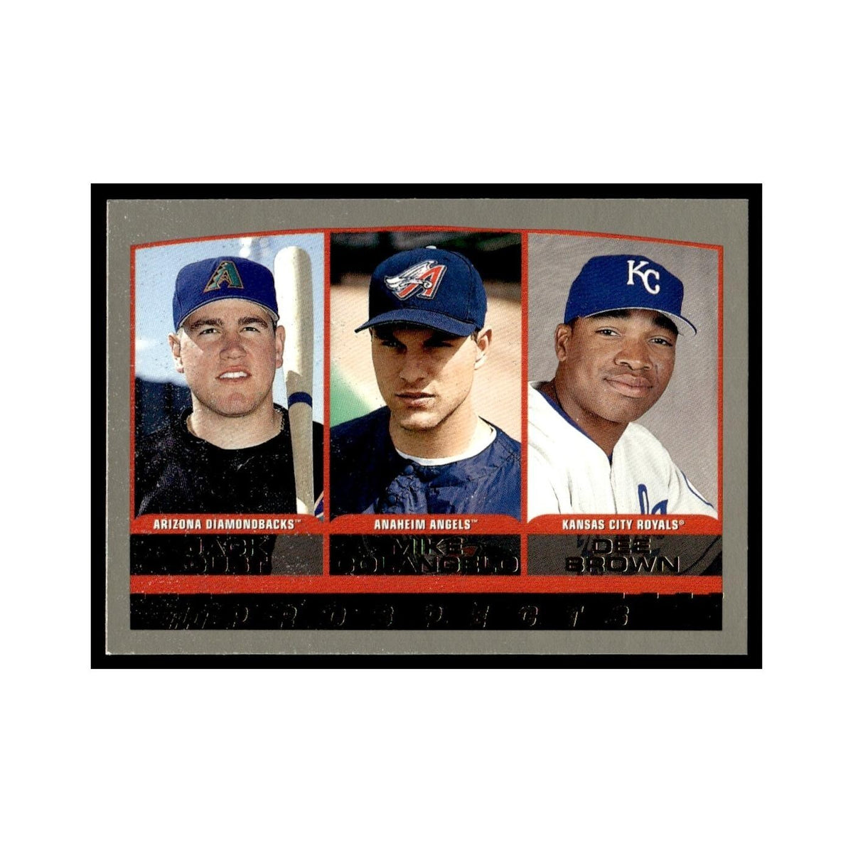 Jack Cust Mike Colangelo Dee Brown 2000 Topps #202 Baseball Card NM