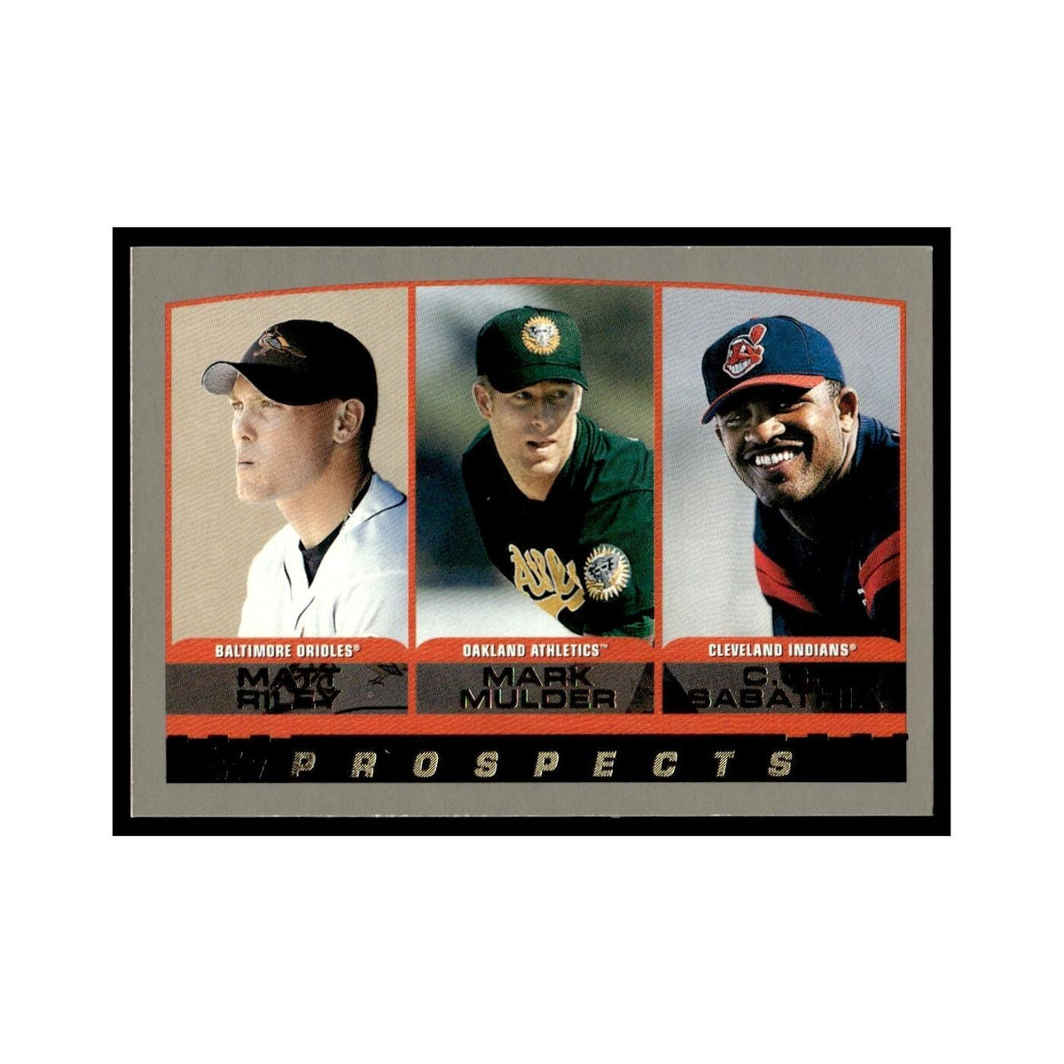 Matt Riley Mark Mulder C.C. Sabathia 2000 Topps #446 Baseball Card NM