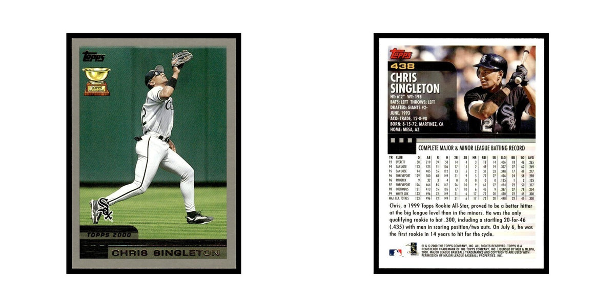 Chris Singleton 2000 Topps #438 Chicago White Sox Baseball Card NM