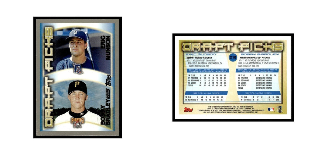 Eric Munson Bobby Bradley Rookie 2000 Topps #210 Baseball Card NM