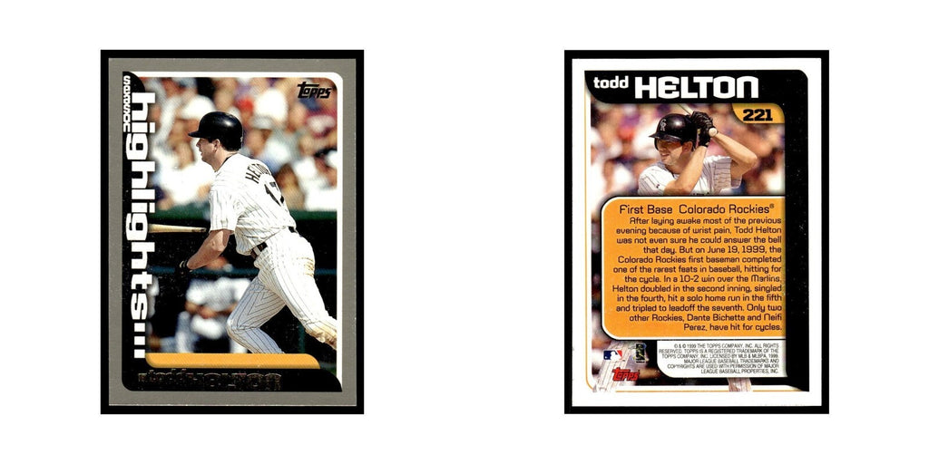 Todd Helton 2000 Topps #221 Colorado Rockies Baseball Card NM