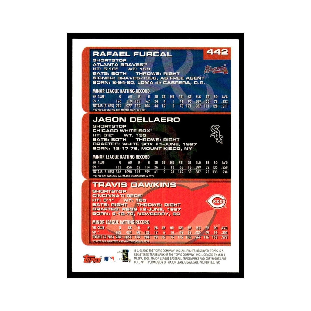 Rafael Furcal Jason Dellaero Gookie Dawkins 2000 Topps #442 Baseball Card NM