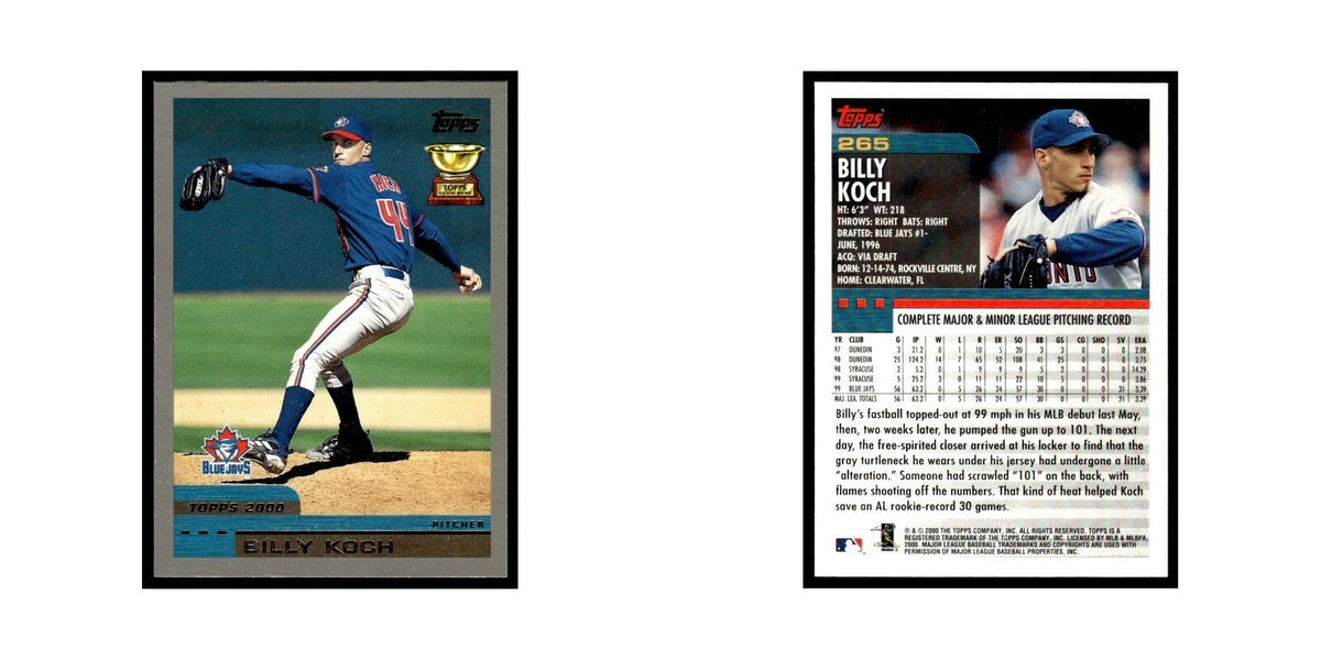 Billy Koch 2000 Topps #265 Toronto Blue Jays Baseball Card NM
