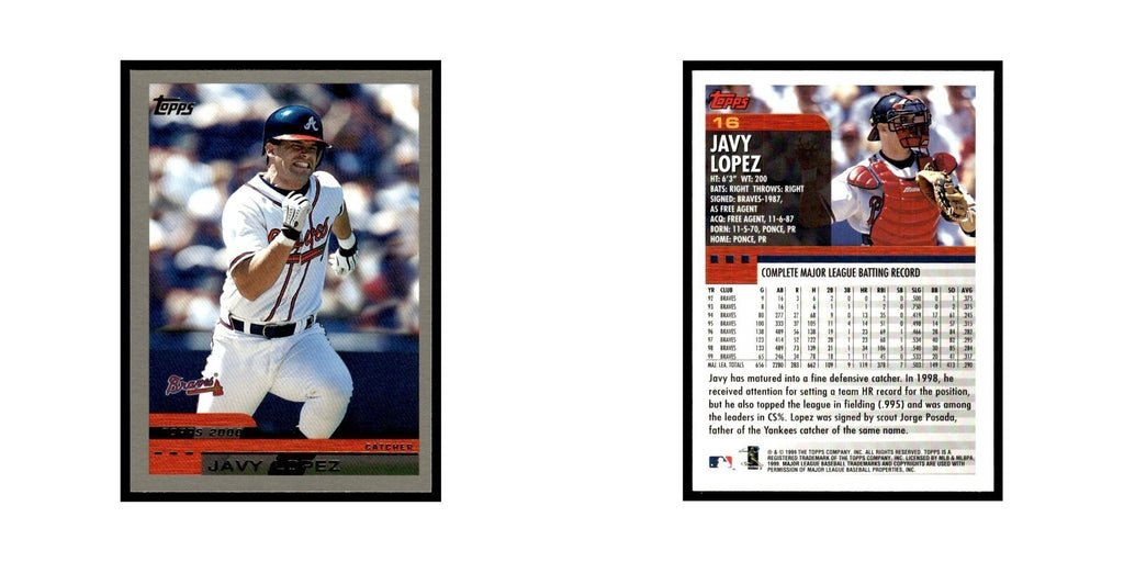 Javy Lopez 2000 Topps #16 Atlanta Braves Baseball Card NM