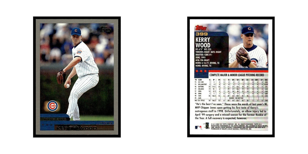 Kerry Wood 2000 Topps #399 Chicago Cubs Baseball Card NM