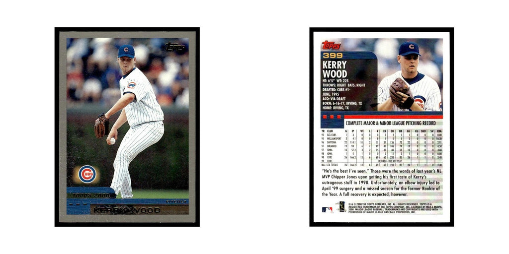 Kerry Wood 2000 Topps #399 Chicago Cubs Baseball Card NM
