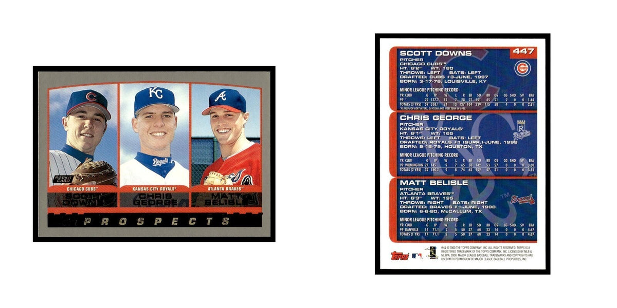 Scott Downs Chris George Matt Belisle Rookie 2000 Topps #447 Baseball Card NM