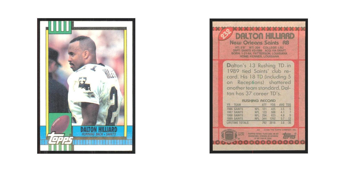 1990 Topps Dalton Hilliard Saints #232
