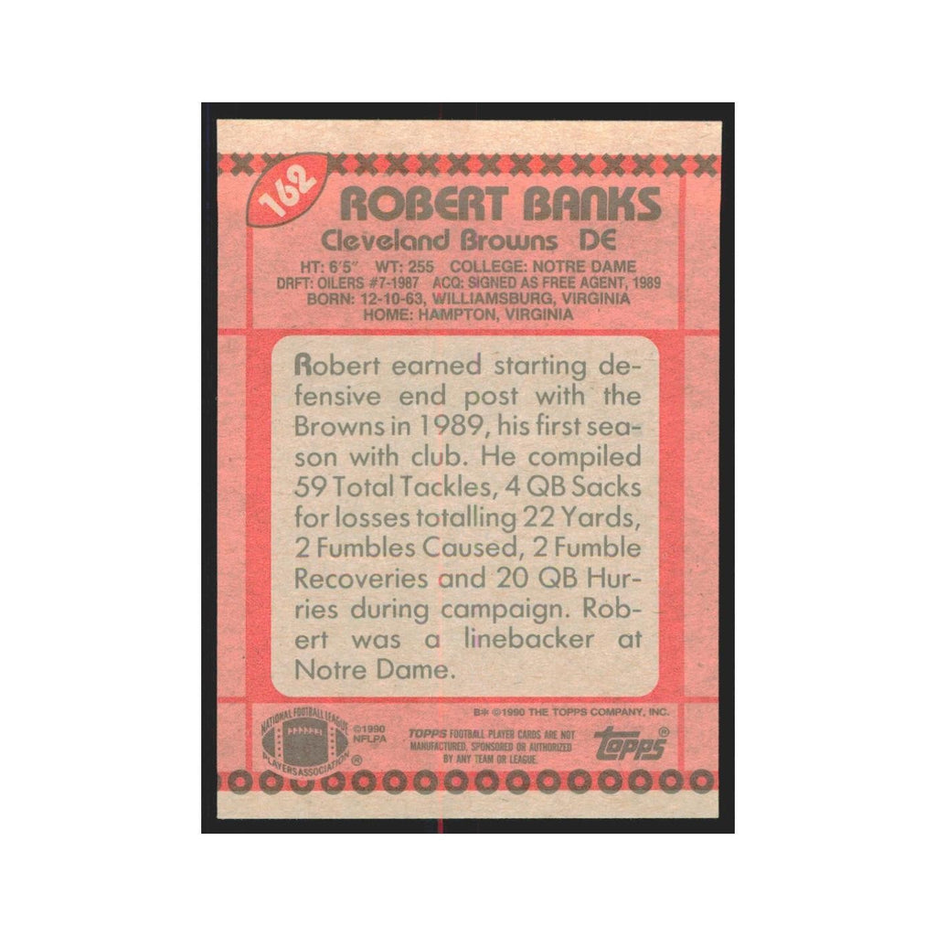 1990 Topps Robert Banks Browns #162