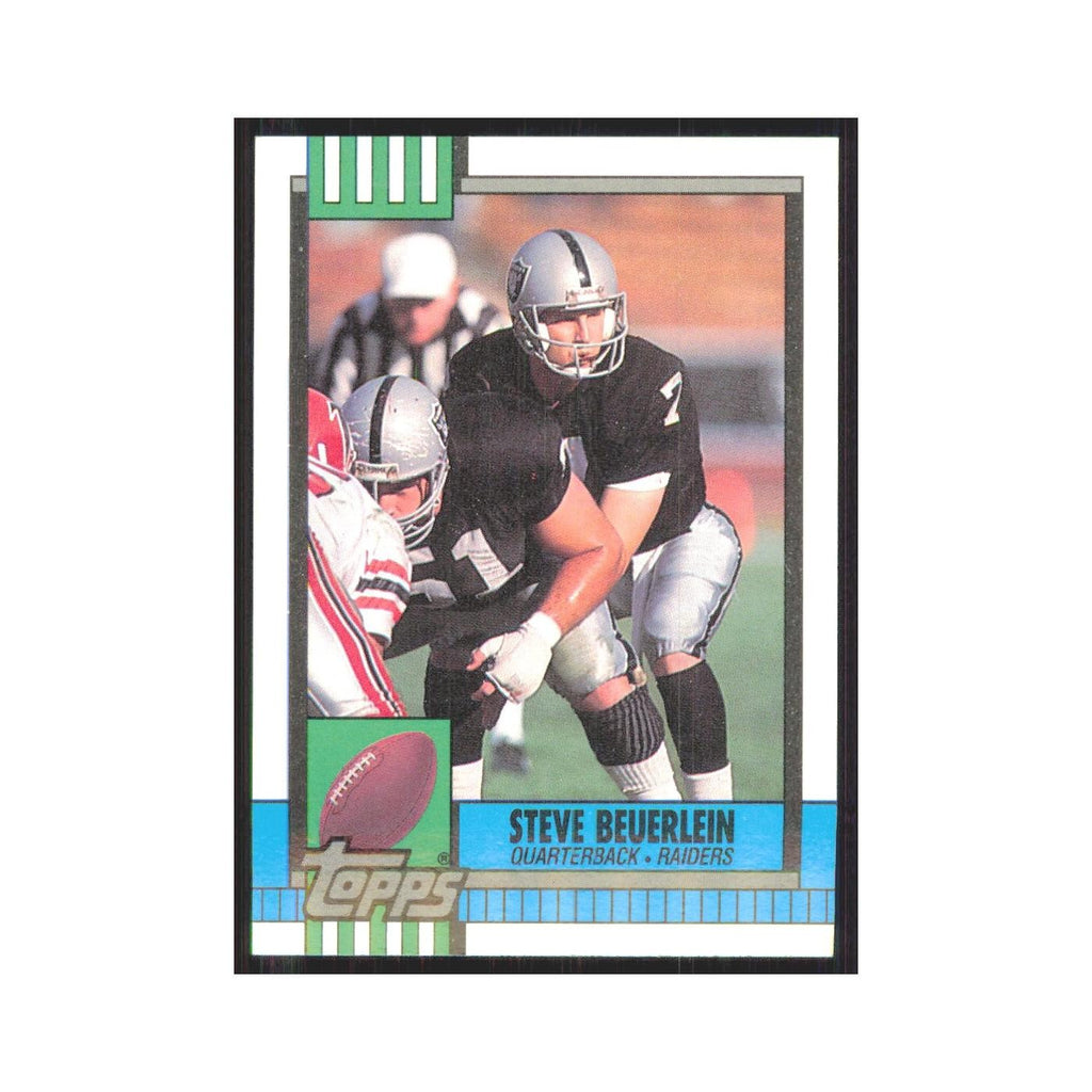 1990 Topps Steve Beuerlein Los Angeles Raiders #291