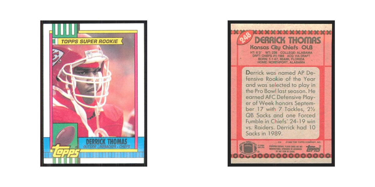 1990 Topps Derrick Thomas Chiefs #248