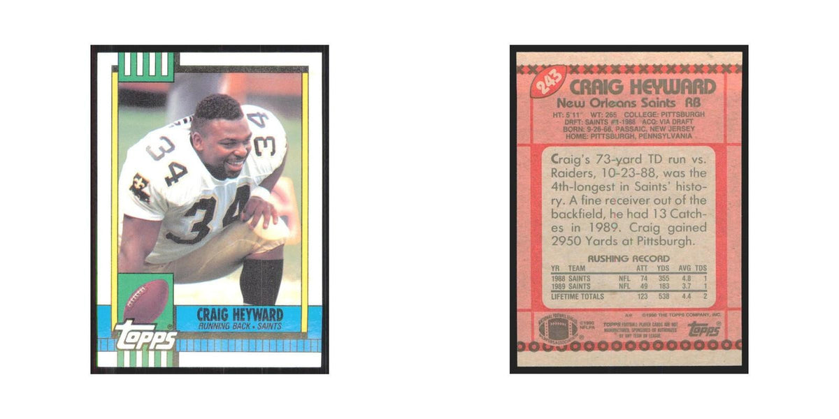 1990 Topps Craig Heyward Saints #243